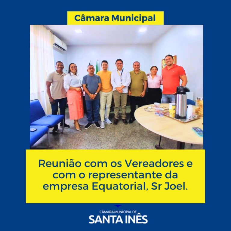 Em um encontro construtivo, a Câmara Municipal de Santa Inês, acompanhada pelos vereadores, recebeu o Sr. Joel, representante da Equatorial, para discutir soluções que visam prevenir os incêndios na Rua do Comércio. O diálogo trouxe perspectivas positivas e ações concretas para melhorar a segurança e a infraestrutura da região, garantindo um ambiente mais seguro e favorável ao crescimento dos comerciantes locais.